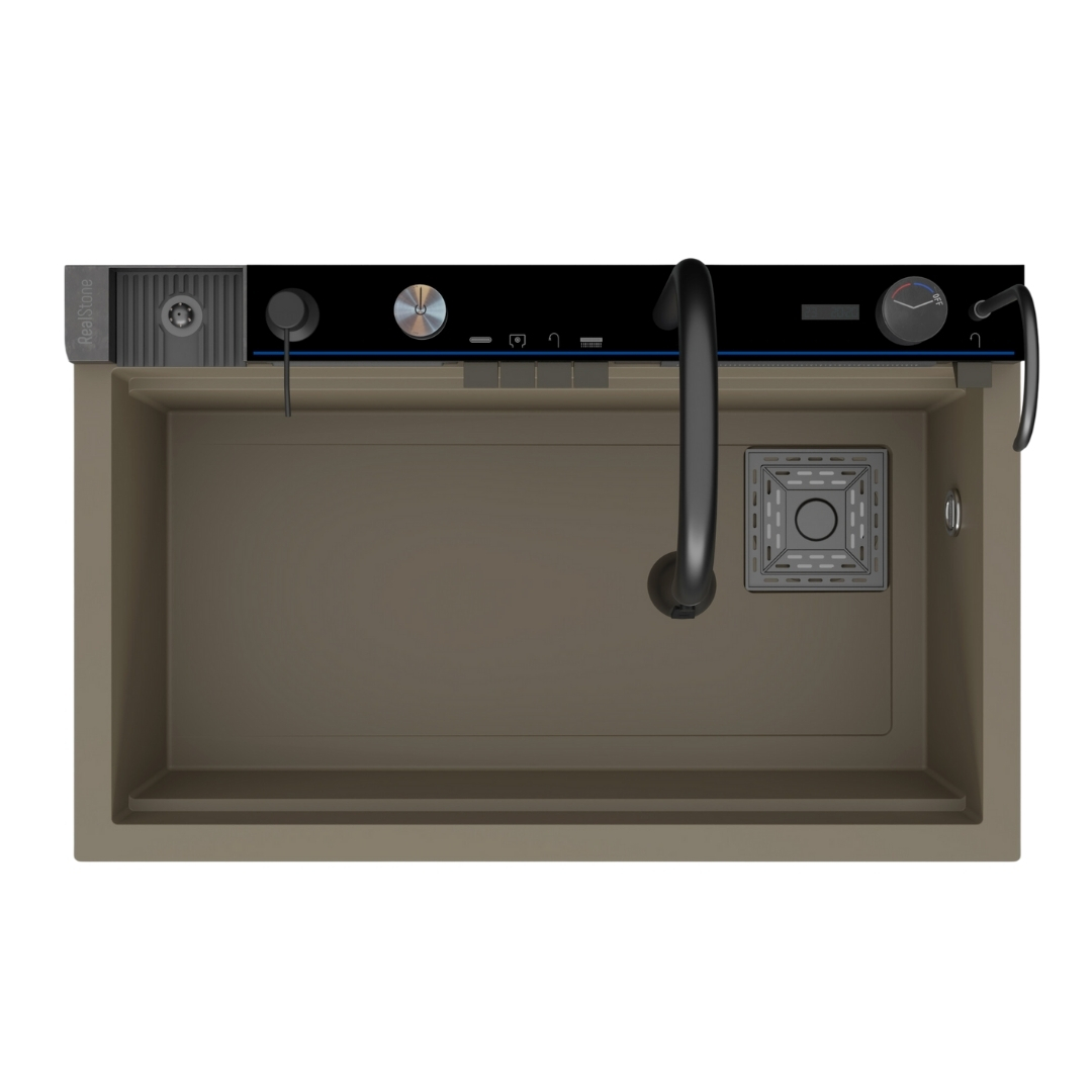 Évier intelligent VICTORIA Granite Noir 755x472